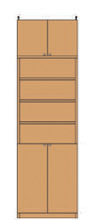 高さ２５９．１～２６８．１ｃｍ幅６０～７０ｃｍ奥行１９ｃｍ