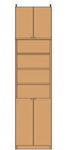 スリム組み立て本棚 274～283cm