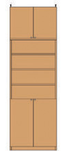 薄型木製本棚 274～283cm