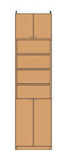 天井つっぱり壁面書庫 259～268cm