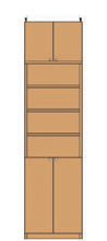 天井つっぱり壁面書庫 259～268cm