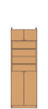 厚型高扉付き書庫 高208～217cm