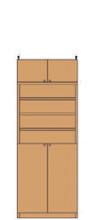 厚型高扉付き壁面収納 高208～217cm