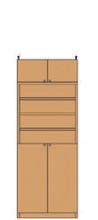 厚型高扉付き壁収納 高208～217cm