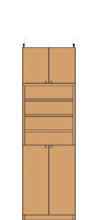 深型高扉付き書庫 226～235cm