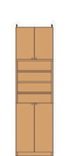 深型高扉付書庫 241～250cm