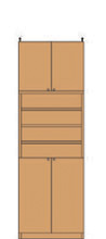 深型高扉付壁面収納 241～250cm