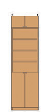 高さ２４１．１～２５０．１ｃｍ幅４５～５９ｃｍ奥行４０ｃｍ厚棚板(棚板厚2.5cm)