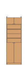 大型下扉壁面収納 高208～217cm