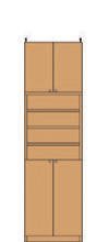 大型下扉壁面収納 241～250cm