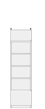 高さ２０８～２１７ｃｍ幅３０～４４ｃｍ奥行１９ｃｍ厚棚板（棚板厚2.5cm）