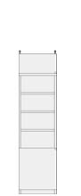高さ２０８～２１７ｃｍ幅３０～４４ｃｍ奥行３１ｃｍ厚棚板（棚板厚2.5cm）